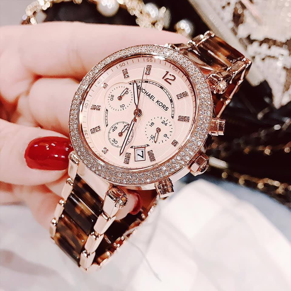 Shop Authentic Michael Kors Parker Rose Gold Dial Two Tone Steel Strap Watch for Women - MK5538 - Luxxuri