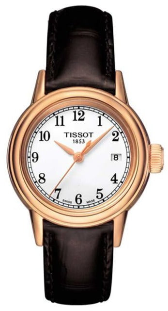 Shop Authentic Tissot T Classic Carson Quartz White Dial Brown Leather Strap Watch for Men - T085.410.36.012.00 - Luxxuri