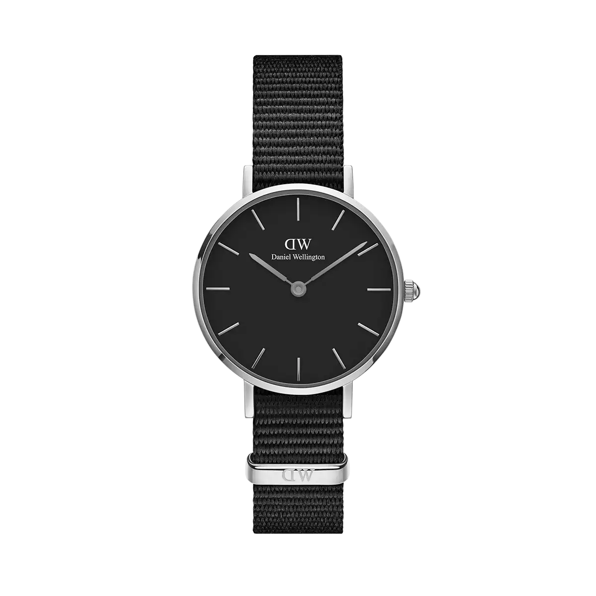 Shop Authentic Daniel Wellington Petite Cornwall Black Dial Black Nylon Strap Watch For Women - DW00100248 - Luxxuri