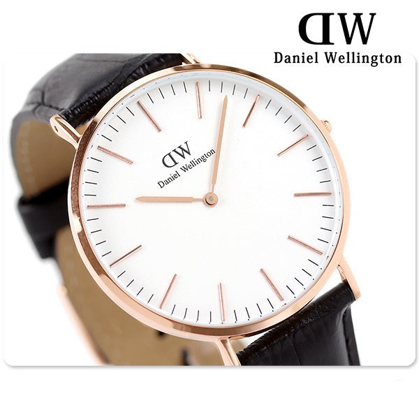 Shop Authentic Daniel Wellington Classic Reading White Dial Black Leather Strap Watch For Men - DW00100014 - Luxxuri