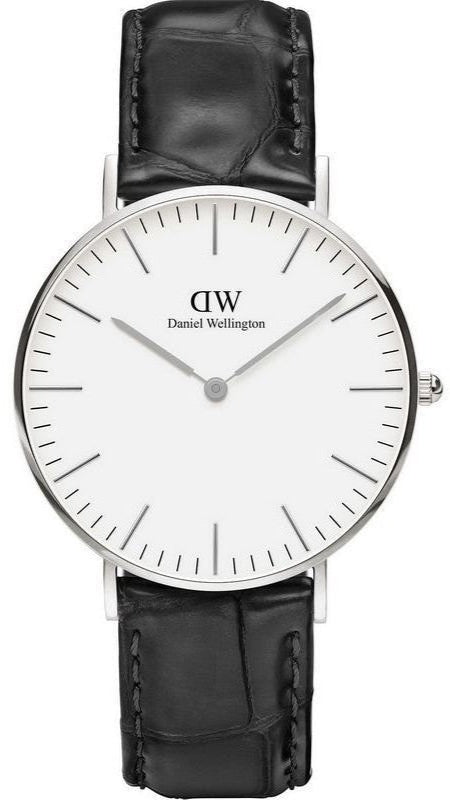 Shop Authentic Daniel Wellington Classic Reading White Dial Black Leather Strap Watch For Women - DW00100058 - Luxxuri