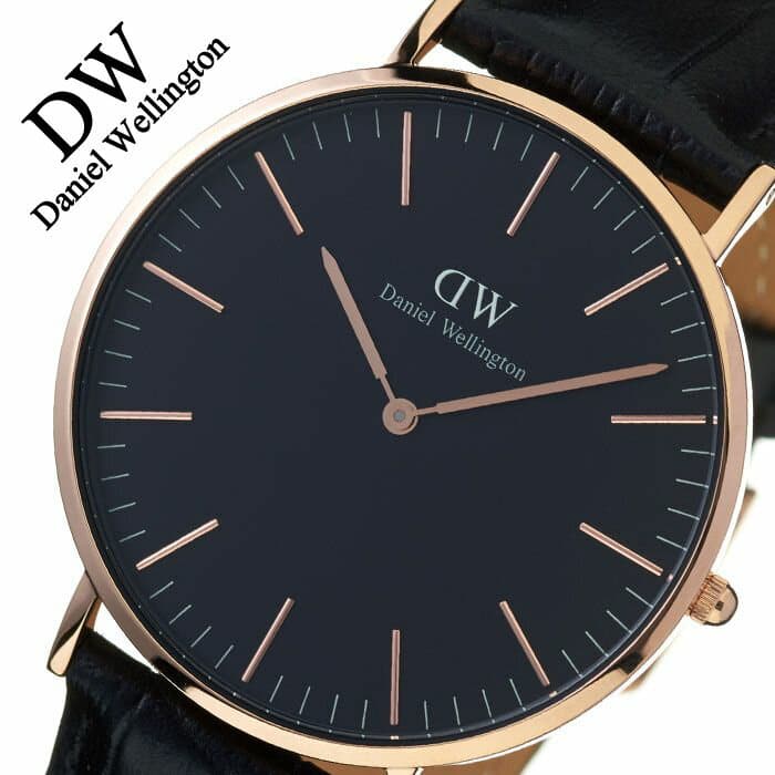 Shop Authentic Daniel Wellington Classic Reading Black Dial Black Leather Strap Watch For Men - DW00100129 - Luxxuri