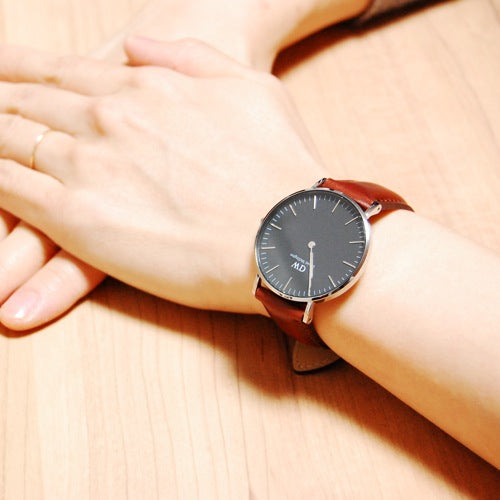 Shop Authentic Daniel Wellington Classic Durham Black Dial Brown Leather Strap Watch For Women - DW00100142 - Luxxuri