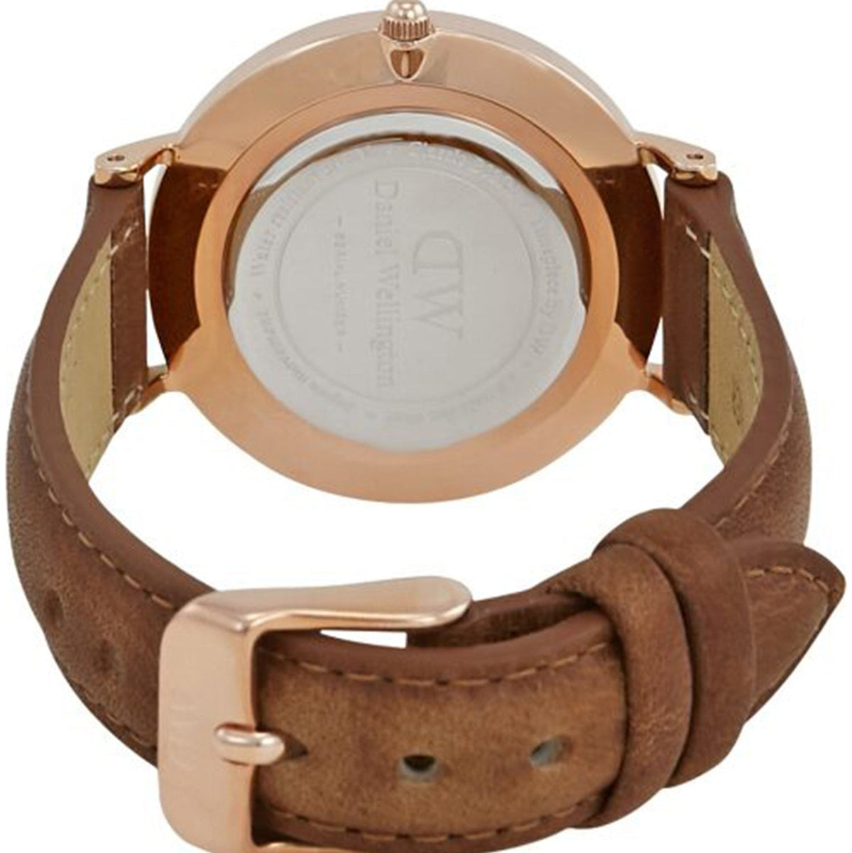 Shop Authentic Daniel Wellington Petite Durham White Dial Brown Leather Strap Watch For Women - DW00100172 - Luxxuri