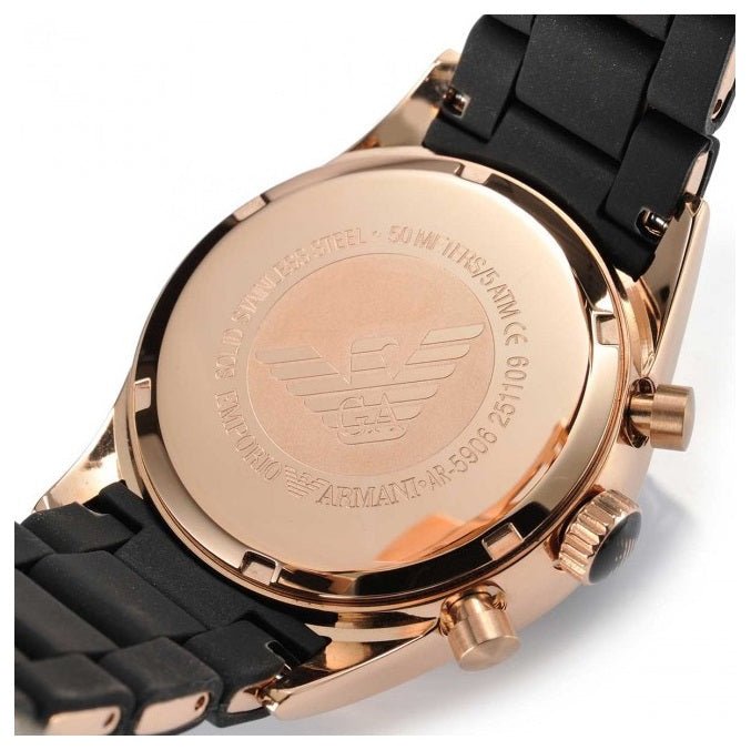 Shop Authentic Emporio Armani Sportivo Black Dial Black Steel Strap Watch For Women - AR5906 - Luxxuri