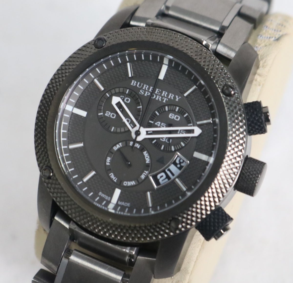 Shop Authentic Burberry Chrono Sport Brown Dial Brown Steel Strap Watch for Men - BU7716 - Luxxuri