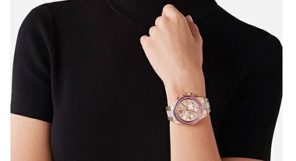 Shop Authentic Michael Kors Everest Chronograph Rose Gold Dial Rose Gold Steel Strap Watch For Women - MK7211 - Luxxuri
