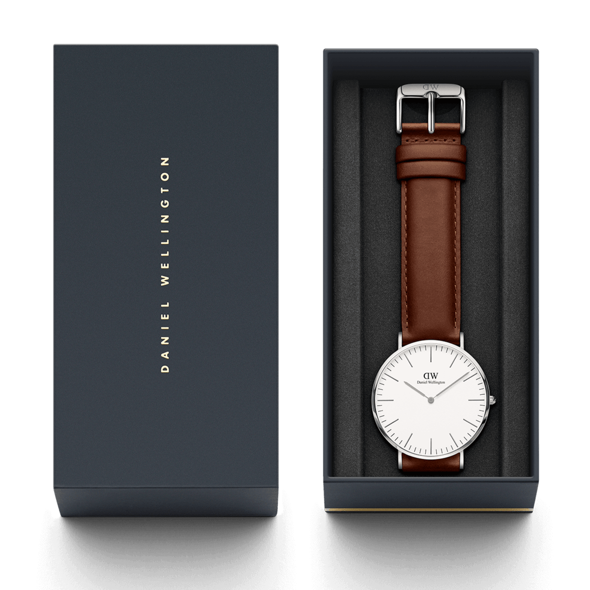Shop Authentic Daniel Wellington St Mawes White Dial Brown Leather Strap Watch For Men - DW00100052 - Luxxuri