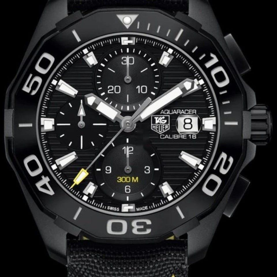 Shop Authentic Tag Heuer Aquaracer PVD Black Dial Watch for Men - CAY218A.FC6361 - Luxxuri