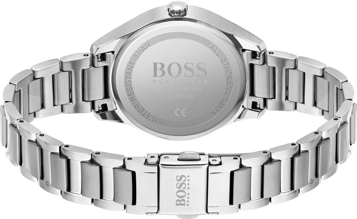 Shop Authentic Hugo Boss Grand Course Blue Dial Silver Steel Strap Watch for Women - 1502583 - Luxxuri