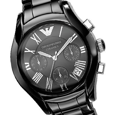 Shop Authentic Emporio Armani Black Ceramic Dial Ceramic Strap Watch For Women - AR1401 - Luxxuri