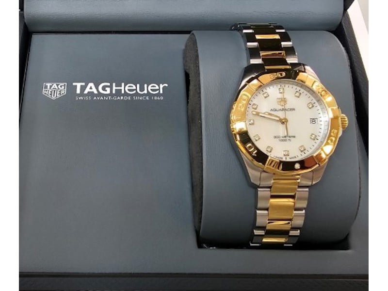 Shop Authentic Tag Heuer Aquaracer White Mother of Pearl Dial Watch for Women - WBD1322.BB0320 - Luxxuri