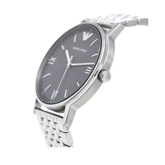 Shop Authentic Emporio Armani Kappa Quartz Grey Dial Silver Mesh Bracelet Watch For Men - AR11068 - Luxxuri