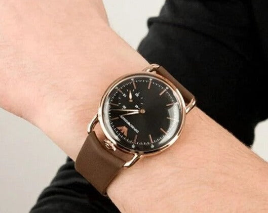 Shop Authentic Emporio Armani Aviator Quartz Black Dial Brown Leather Strap Watch For Men - AR11337 - Luxxuri