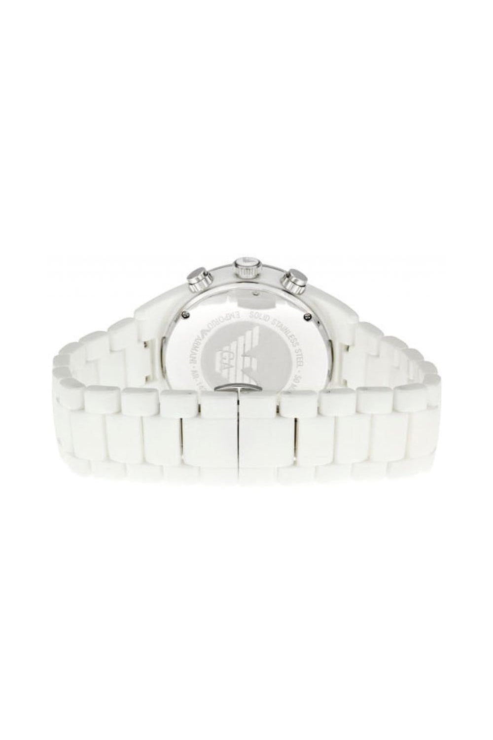 Shop Authentic Emporio Armani Ceramic Chronograph White Dial White Ceramic Strap Watch For Men - AR1424 - Luxxuri