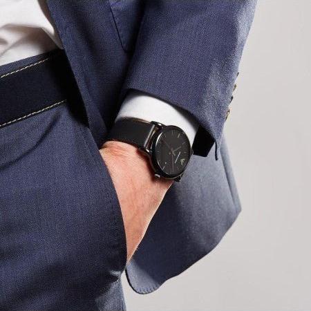 Shop Authentic Emporio Armani Classic Black Dial Black Leather Strap Watch For Men - AR1732 - Luxxuri