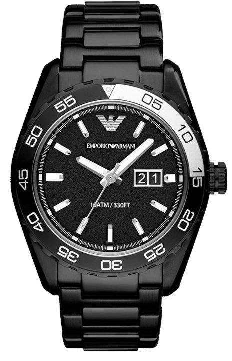Shop Authentic Emporio Armani Sportivo Quartz Black Dial Black Steel Strap Watch For Men - AR6049 - Luxxuri