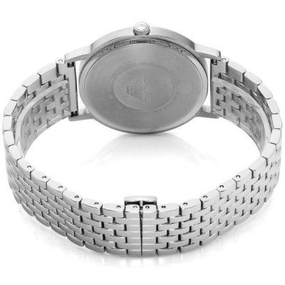 Shop Authentic Emporio Armani Kappa Quartz Blue Dial Silver Steel Strap Watch For Men - AR80010 - Luxxuri