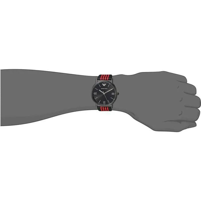 Shop Authentic Emporio Armani Kappa Black Dial Two Tone NATO Strap Watch For Men - AR11015 - Luxxuri