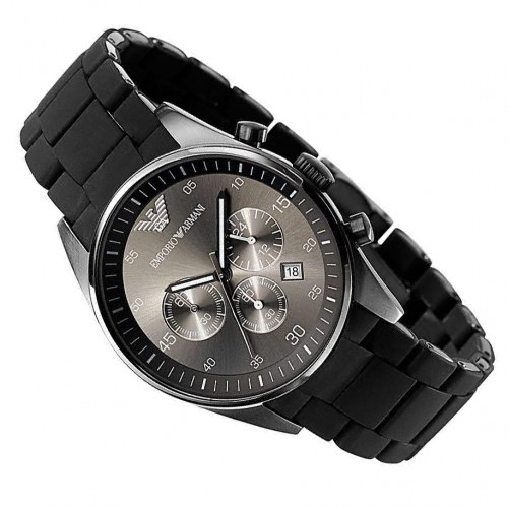 Shop Authentic Emporio Armani Sportivo Chronograph Black Dial Black Stainless Steel Watch For Men - AR5889 - Luxxuri
