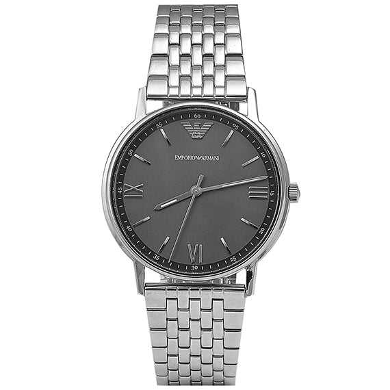 Shop Authentic Emporio Armani Kappa Quartz Grey Dial Silver Mesh Bracelet Watch For Men - AR11068 - Luxxuri