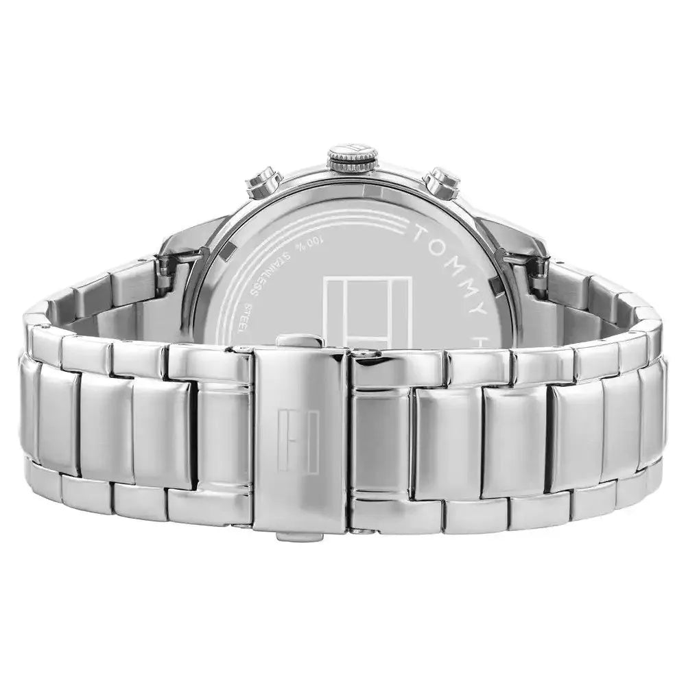 Shop Authentic Tommy Hilfiger Jimmy Multifunction Black Dial Silver Steel Strap Watch For Men - 1791950 - Luxxuri
