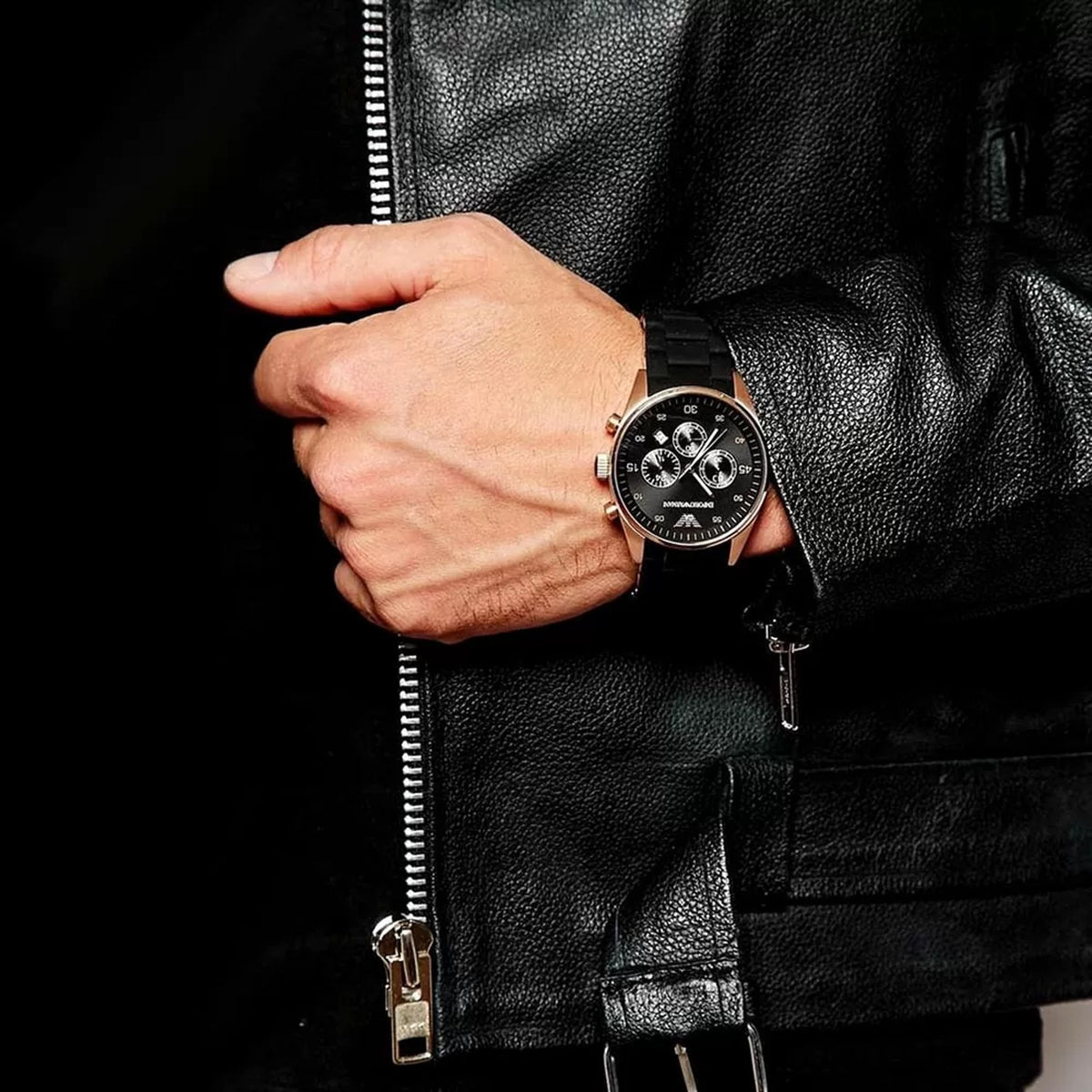 Shop Authentic Emporio Armani Sportivo Black Dial Black Steel Strap Watch For Men - AR5905 - Luxxuri