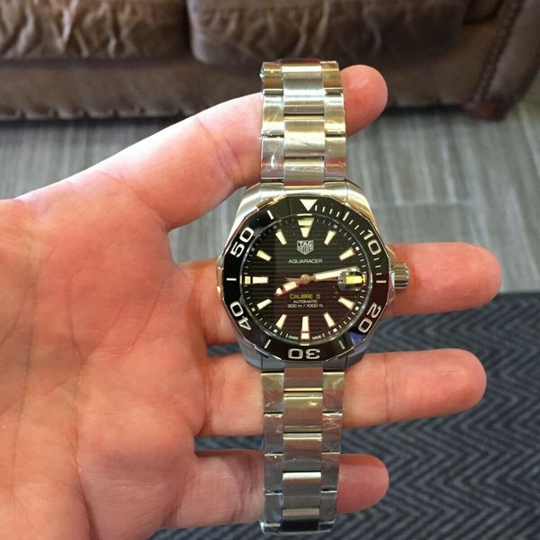 Shop Authentic Tag Heuer Aquaracer Black Dial Watch for Men - WAY211A.BA0928 - Luxxuri