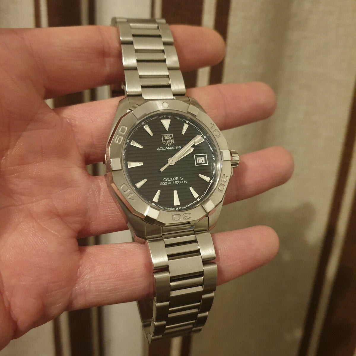 Shop Authentic Tag Heuer Aquaracer Black Dial Watch for Men - WAY2110.BA0928 - Luxxuri