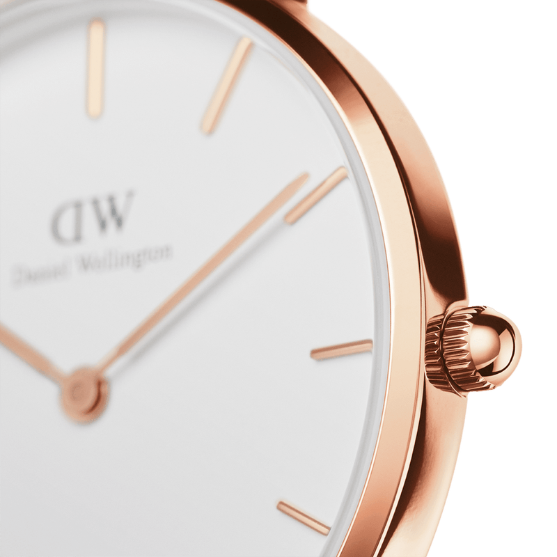 Shop Authentic Daniel Wellington Petite Dover Quartz White Dial White NATO Strap Watch For Women - DW001000313 - Luxxuri