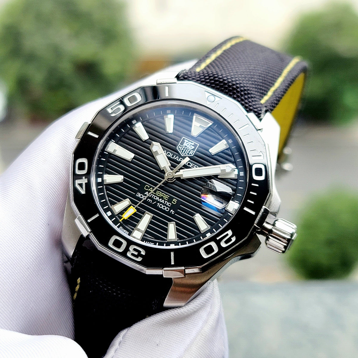 Shop Authentic Tag Heuer Aquaracer Black Dial Watch for Men - WAY211A.FC6362 - Luxxuri