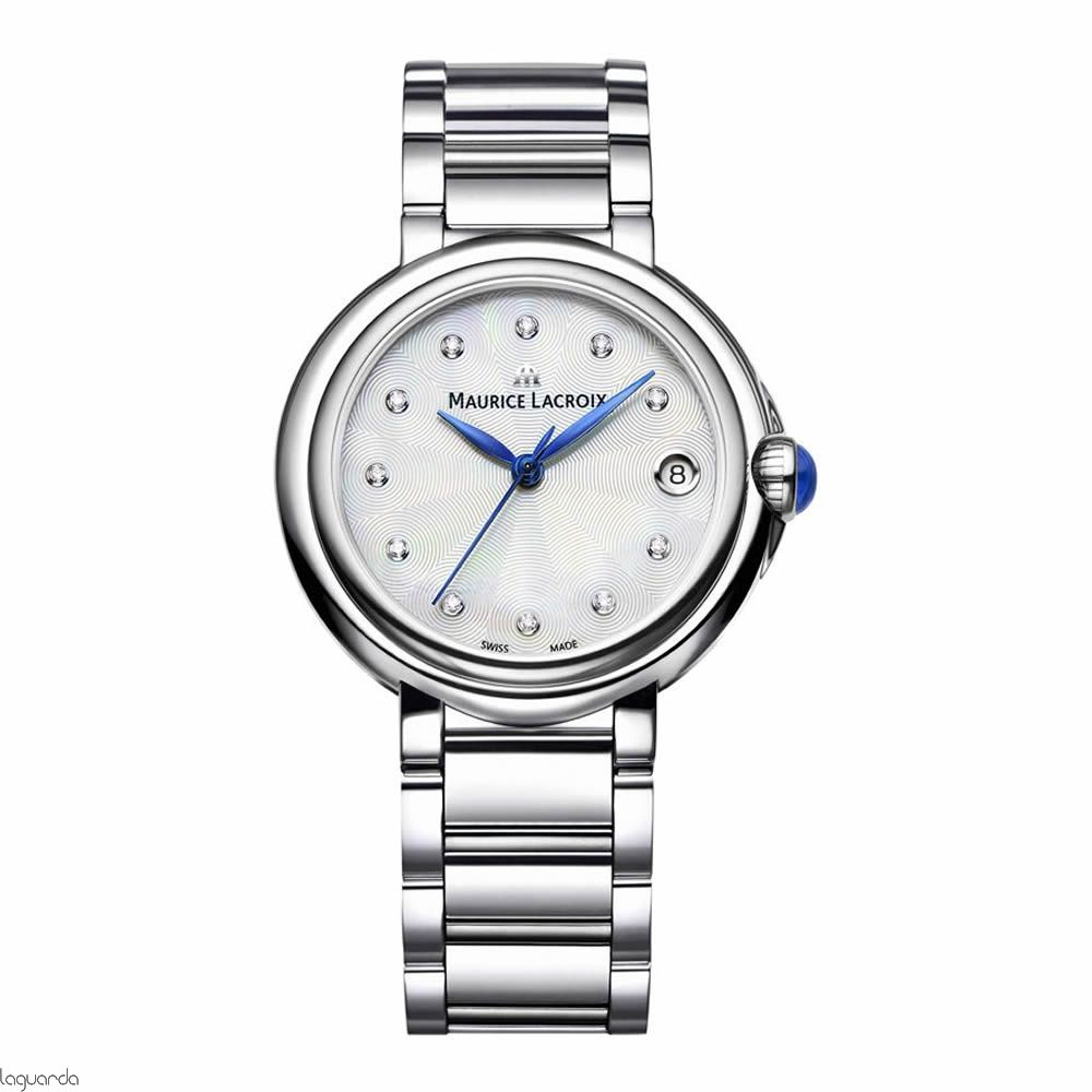 Shop Authentic Maurice Lacroix Fiaba Mother of Pearl Dial Silver Steel Strap Watch for Women - FA1004-SS002-170-1 - Luxxuri