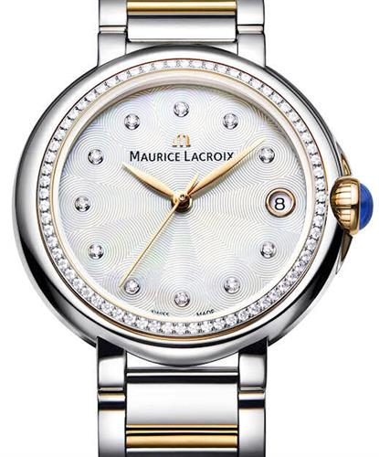 Shop Authentic Maurice Lacroix Fiaba Date Diamonds White Mother of Pearl Dial Two Tone Steel Strap Watch for Women - FA1007-PVP23-170-1 - Luxxuri
