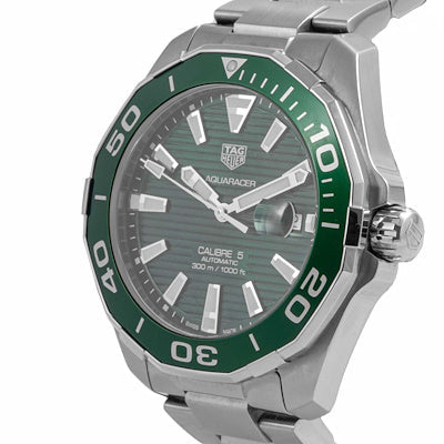 Shop Authentic Tag Heuer Aquaracer Green Dial Watch for Men - WAY201S.BA0927 - Luxxuri