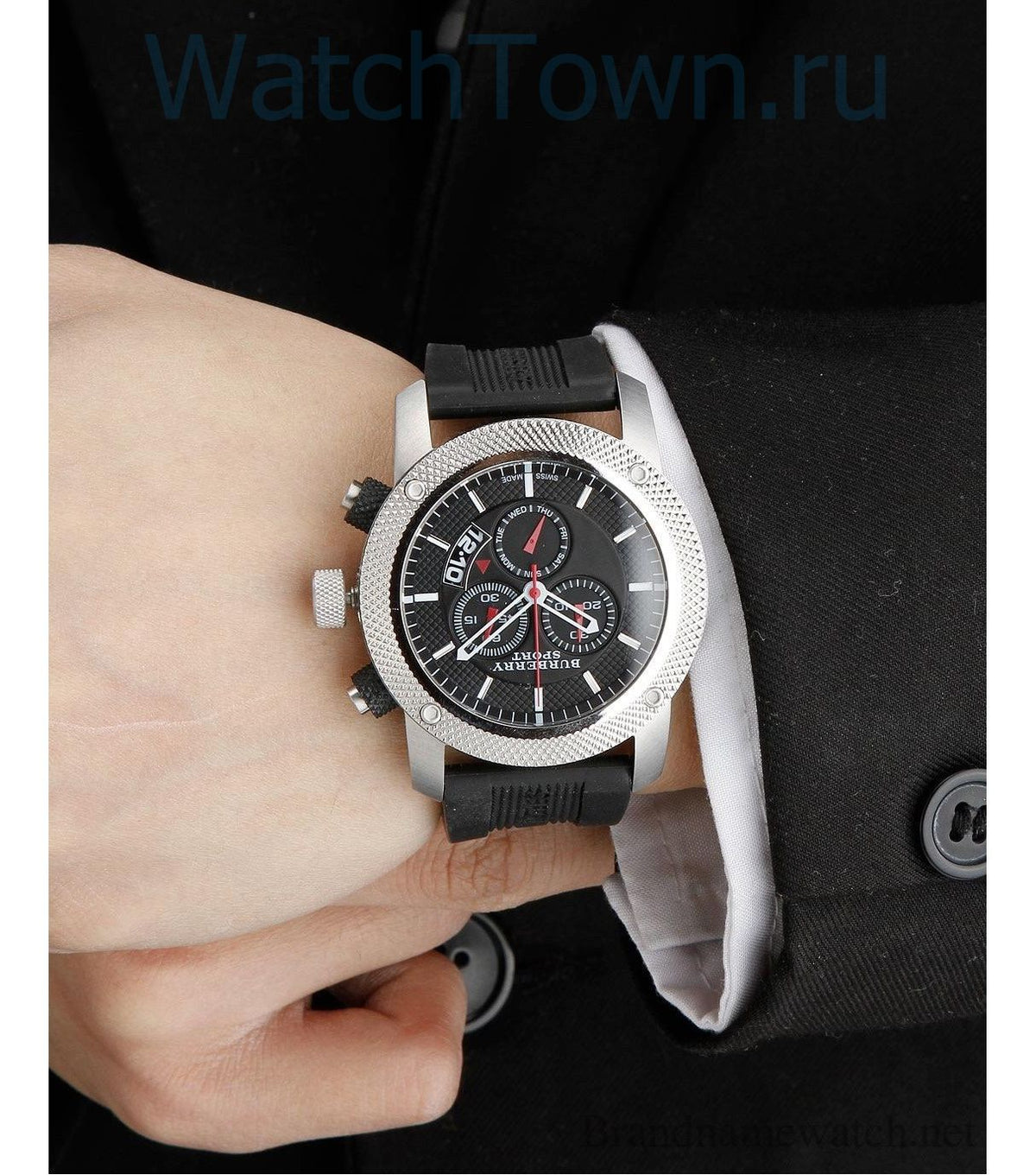 Shop Authentic Burberry Endurance Sport Chronograph Black Dial Black Rubber Strap Watch for Men - BU7700 - Luxxuri