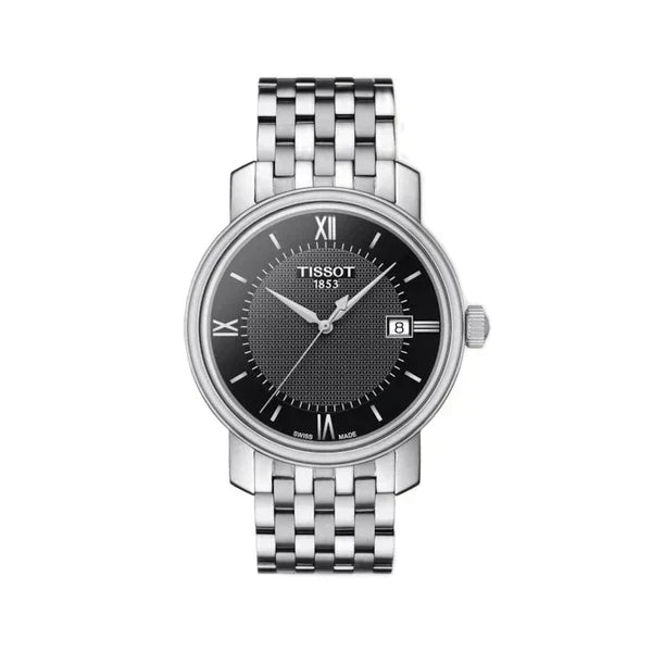 Shop Authentic Tissot Bridgeport Black Dial Silver Steel Strap Watch For Women - T097.010.11.058.00 - Luxxuri