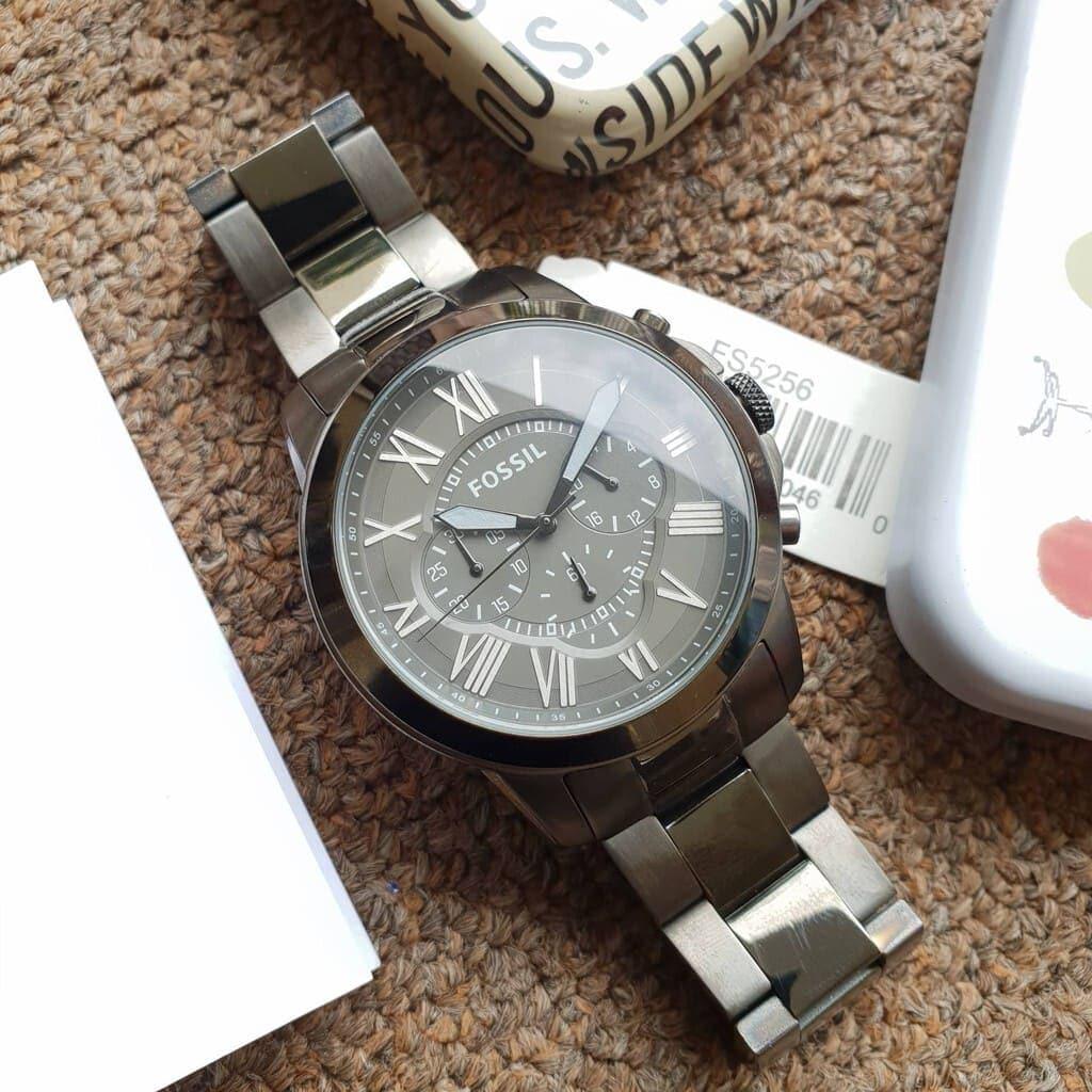 Shop Authentic Fossil Grant Chronograph Black Dial Two Tone Steel Strap Watch for Men - FS5269 - Luxxuri