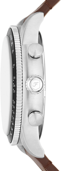 Shop Authentic Fossil Sport Tourer Chronograph White Dial Brown Leather Strap Watch for Men - FS6042 - Luxxuri
