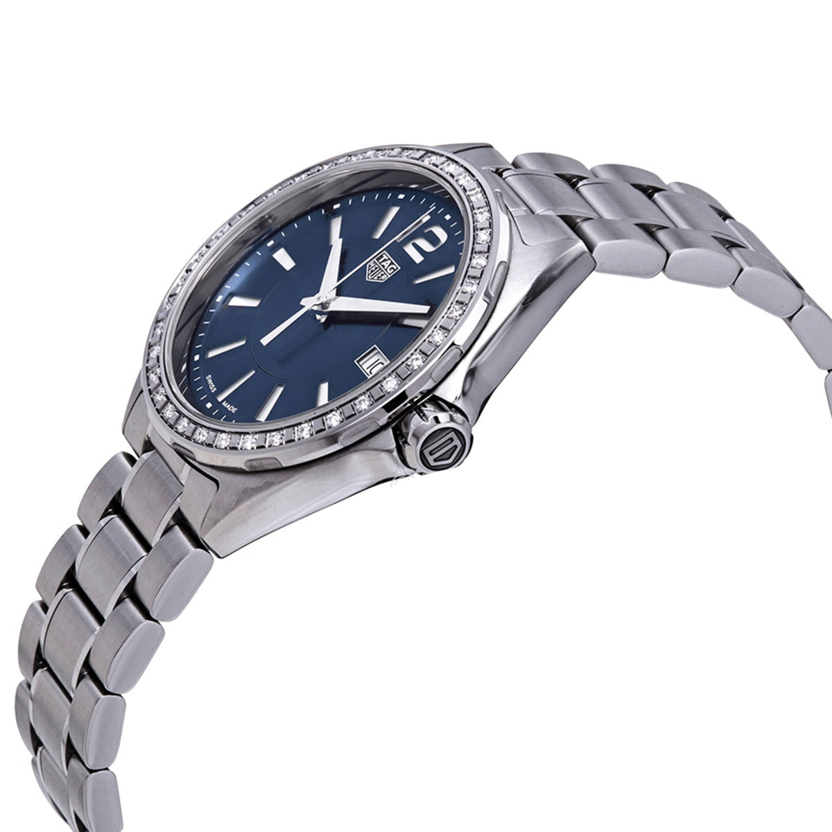 Shop Authentic Tag Heuer Formula 1 Quartz Diamonds Blue Dial Silver Steel Strap Watch for Women - WBJ1316.BA0666 - Luxxuri