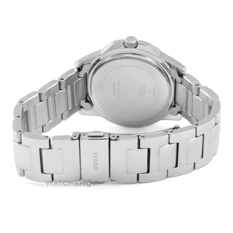 Shop Authentic Guess Sassy Multifunction Quartz Silver Dial Silver Steel Strap Watch For Women - W0705L1 - Luxxuri