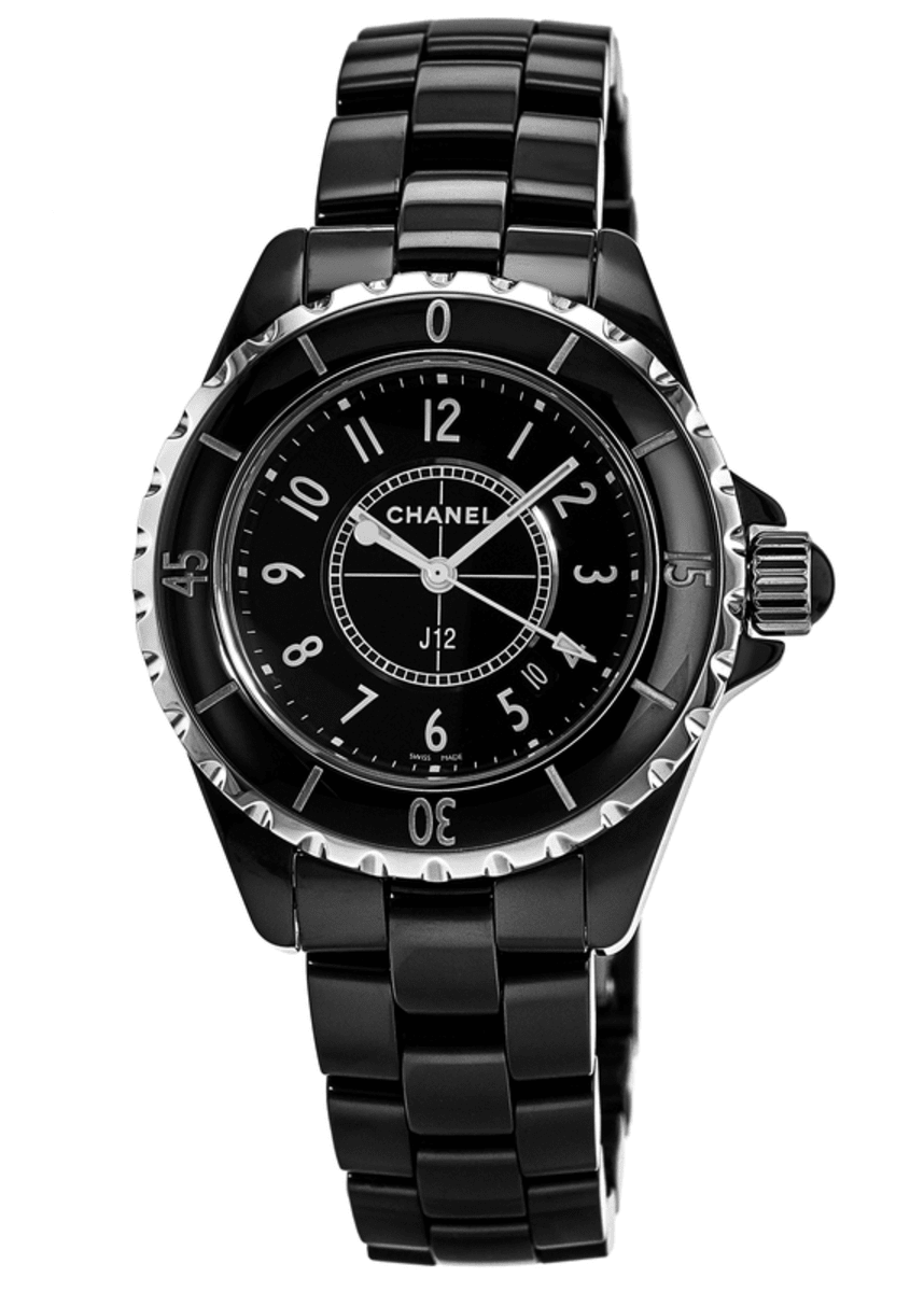 Shop Authentic Chanel J12 Quartz Ceramic Black Dial Black Steel Strap Watch for Women - J12 H0682 - Luxxuri