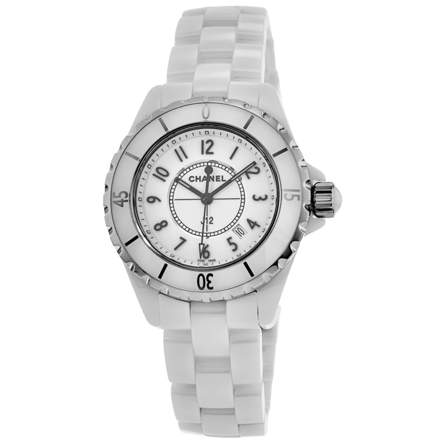Shop Authentic Chanel J12 Ceramic White Dial White Steel Strap Watch for Women - J12 H0968 - Luxxuri