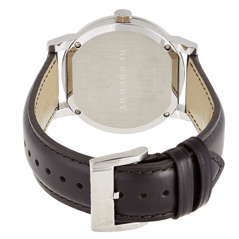 Shop Authentic Burberry The City Gold Dial Brown Leather Strap Watch for Men - BU9011 - Luxxuri