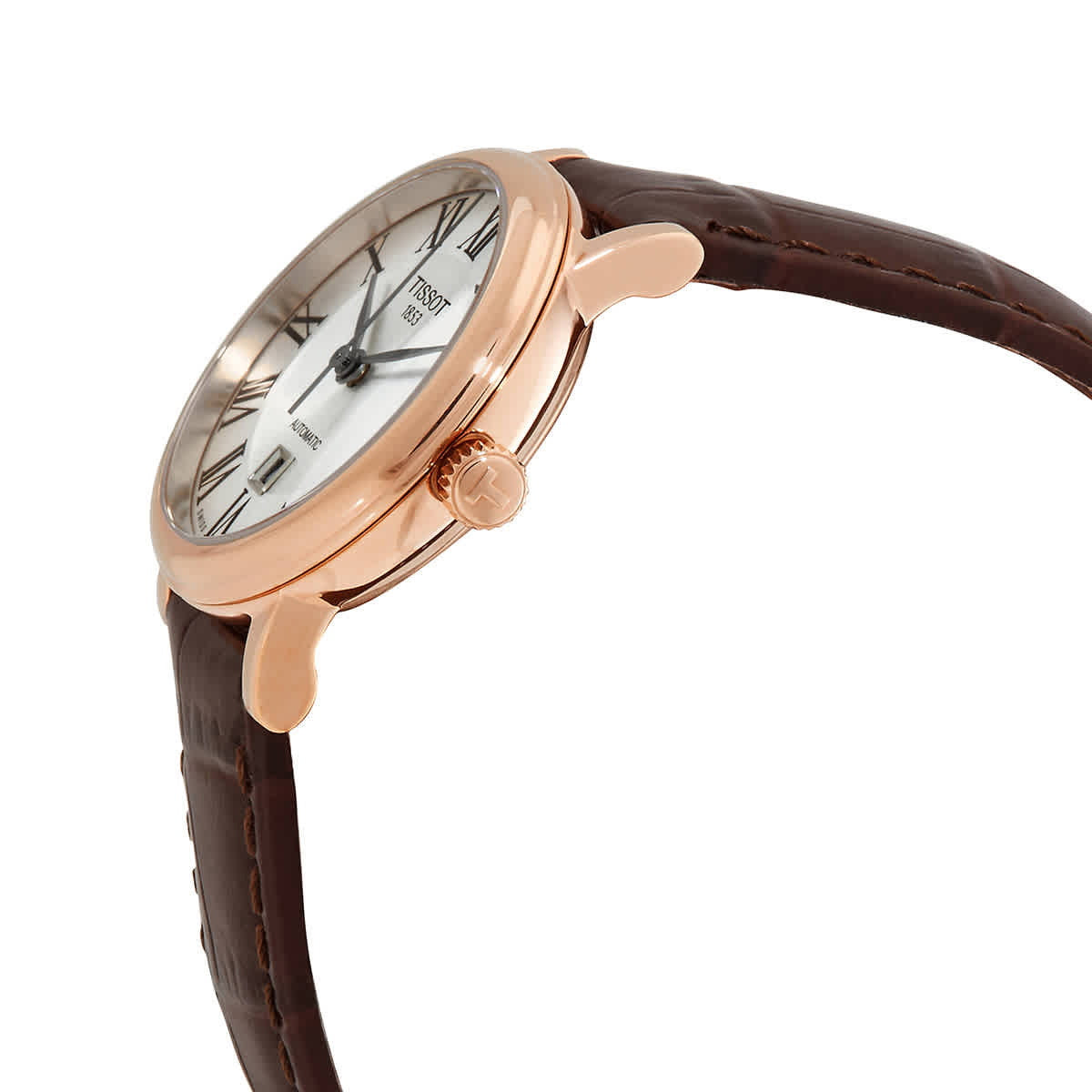 Shop Authentic Tissot T Classic Carson White Dial Brown Leather Strap Watch For Women - T085.207.36.013.00 - Luxxuri