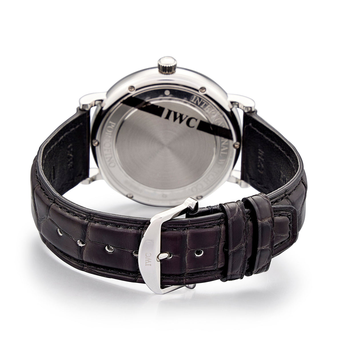 Shop Authentic IWC Portofino Automatic White Dial Black Leather Strap Watch for Men - IW356501 - Luxxuri