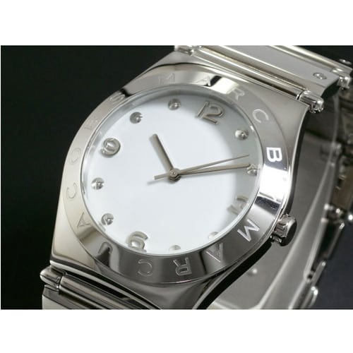 Shop Authentic Marc Jacobs White Dial Silver Steel Strap Watch for Women - MBM3030 - Luxxuri