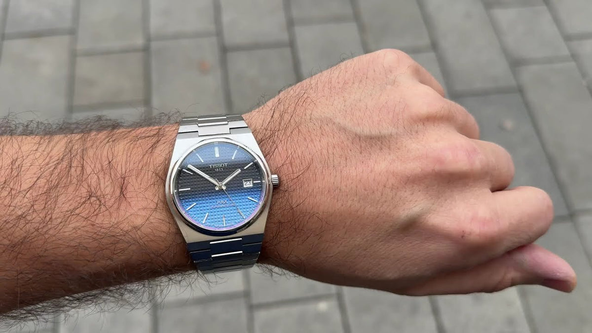 Shop Authentic Tissot Powermatic 80 Automatic Gradient Blue Dial Silver Steel Strap Watch for Men - T137.407.11.051.01 - Luxxuri