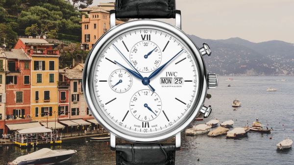 Shop Authentic IWC Portofino Chronograph White Dial Black Leather Strap Watch for Men - IW391024 - Luxxuri