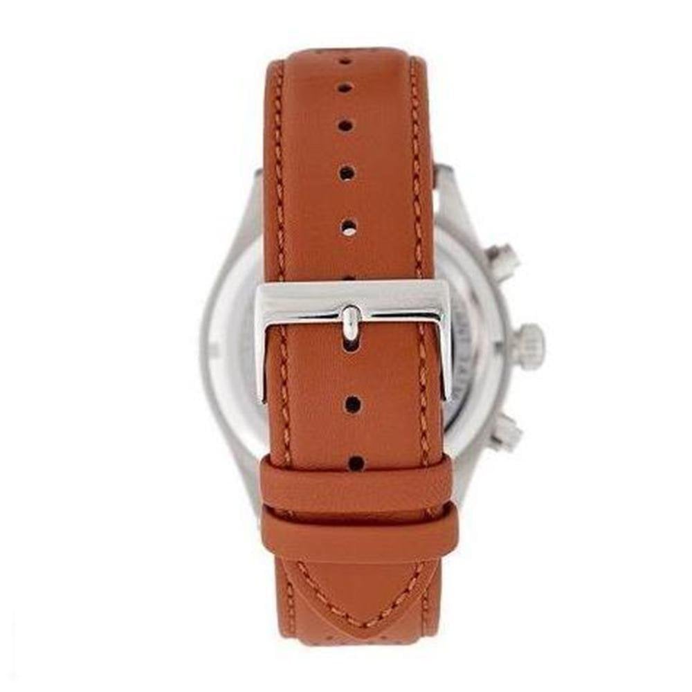 Shop Authentic Hugo Boss Grand Prix White Dial Brown Leather Strap Watch for Men - 1513475 - Luxxuri