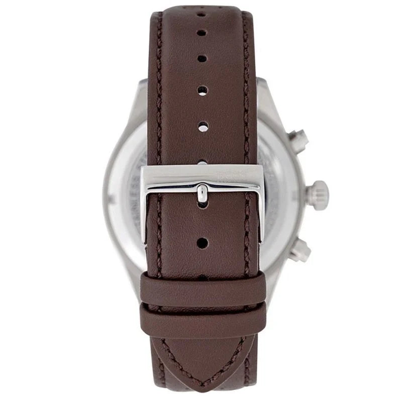 Shop Authentic Hugo Boss Grand Prix Grey Dial Brown Leather Strap Watch for Men - 1513476 - Luxxuri